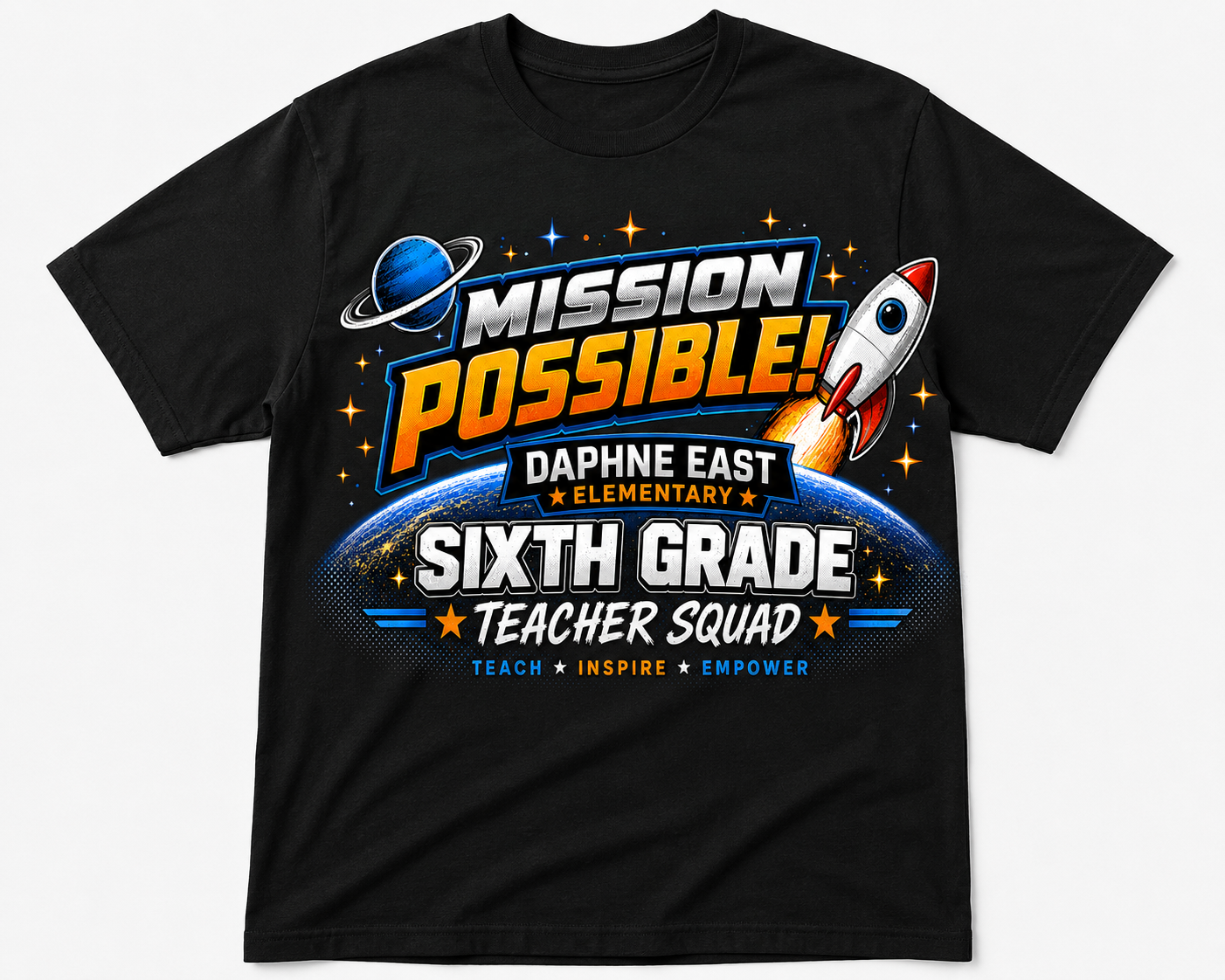 Mission Possible! Sixth Grade Teacher Squad T-Shirt