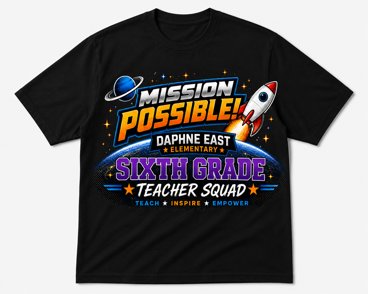 Mission Possible! Sixth Grade Teacher Squad T-Shirt