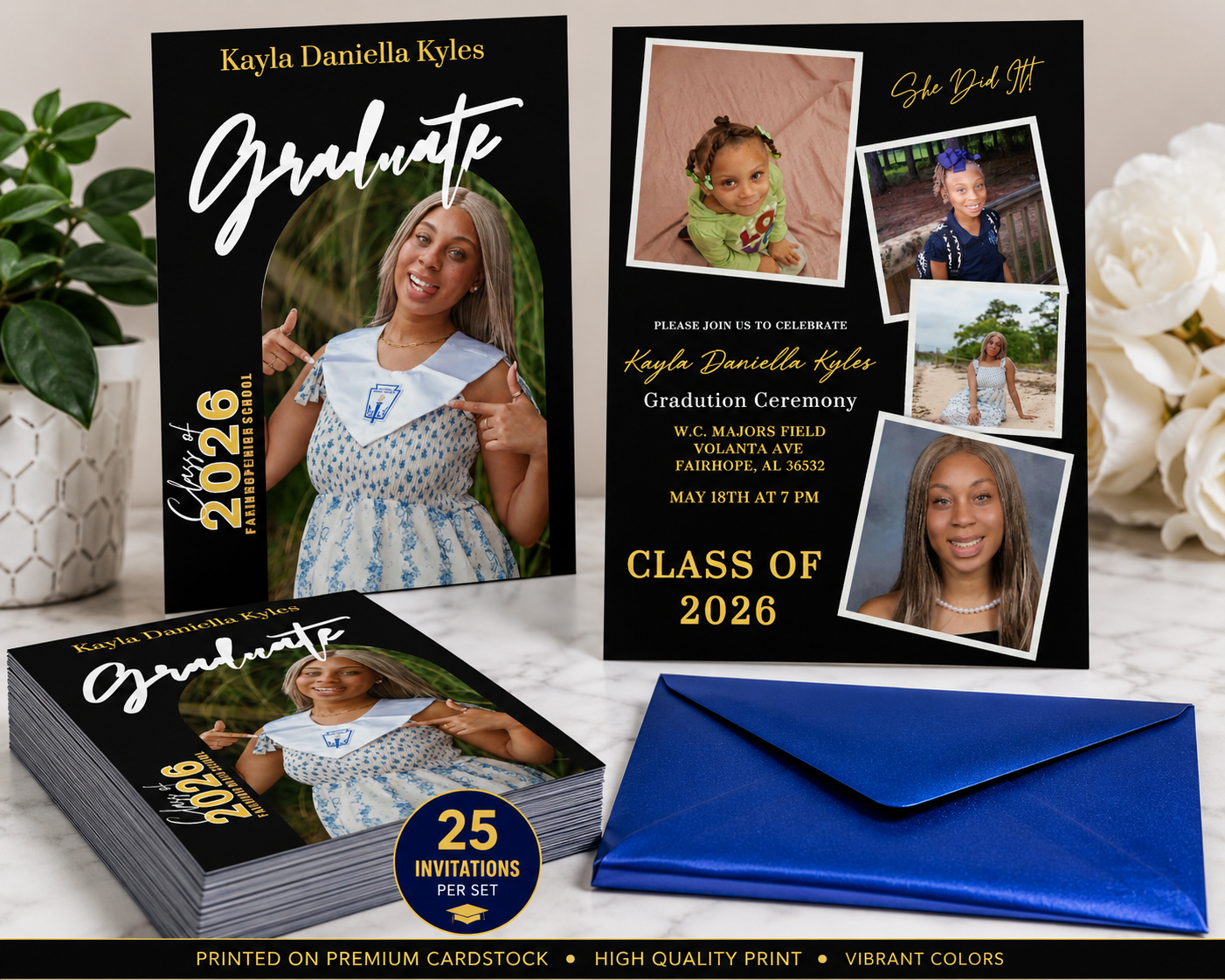 Custom Graduation Invitations (25 Count)