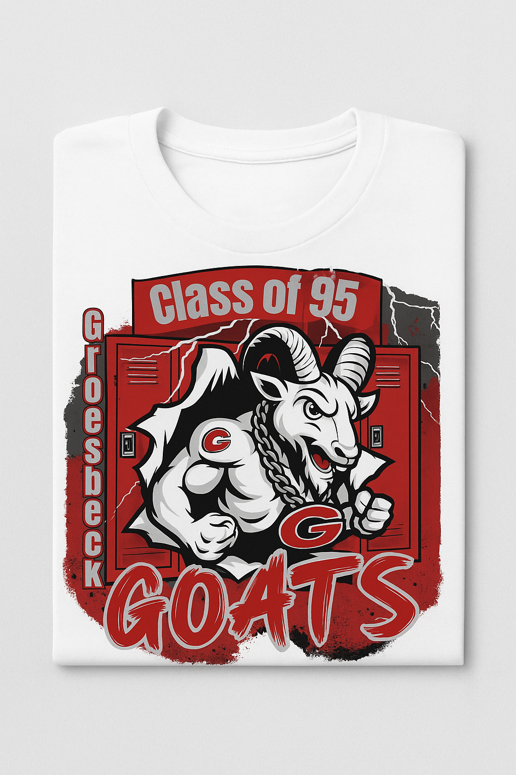 Groesbeck High School Class of ’95 Reunion T-Shirt – Goats Locker Room