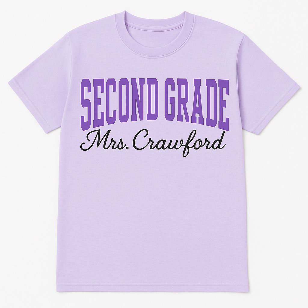 Personalized Teacher T-Shirt – Custom Grade Level